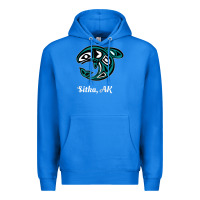 True Royal sitka alaska native american tribal orca killer whale raglan baseball Premium Hoodie - linhVisuals
