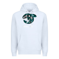 White sitka alaska native american tribal orca killer whale raglan baseball Premium Hoodie - linhVisuals