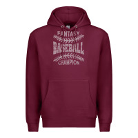 Burgundy fantasy baseball champion distressed Premium Hoodie - linhVisuals