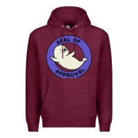 Burgundy seal of approval baby art Premium Hoodie - linhVisuals