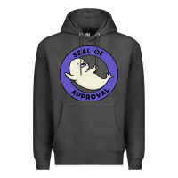 Charcoal Heather seal of approval baby art Premium Hoodie - linhVisuals
