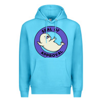Ocean Blue seal of approval baby art Premium Hoodie - linhVisuals