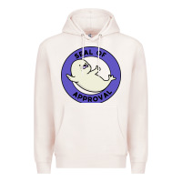 Pale Pink seal of approval baby art Premium Hoodie - linhVisuals