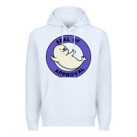 White seal of approval baby art Premium Hoodie - linhVisuals