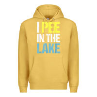 Antique Gold i pee in the lake funny summer vacation t shirt Premium Hoodie - linhVisuals