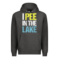 Charcoal Heather i pee in the lake funny summer vacation t shirt Premium Hoodie - linhVisuals