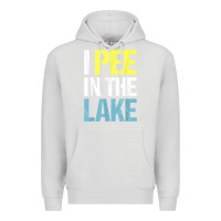 Dove Grey i pee in the lake funny summer vacation t shirt Premium Hoodie - linhVisuals