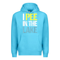 Ocean Blue i pee in the lake funny summer vacation t shirt Premium Hoodie - linhVisuals
