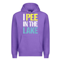 Purple i pee in the lake funny summer vacation t shirt Premium Hoodie - linhVisuals
