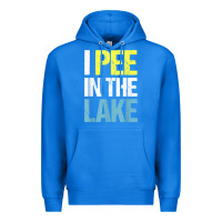 True Royal i pee in the lake funny summer vacation t shirt Premium Hoodie - linhVisuals