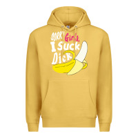 Antique Gold sorry girls i suck dick Banana Premium Hoodie - linhVisuals