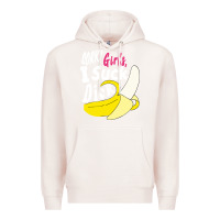 Pale Pink sorry girls i suck dick Banana Premium Hoodie - linhVisuals
