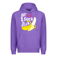 Purple sorry girls i suck dick Banana Premium Hoodie - linhVisuals