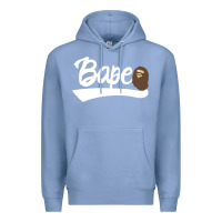 Colony Blue bape text Premium Hoodie - linhVisuals