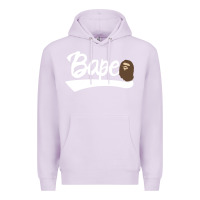 Lilac bape text Premium Hoodie - linhVisuals