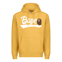 Mustard bape text Premium Hoodie - linhVisuals