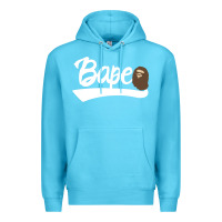 Ocean Blue bape text Premium Hoodie - linhVisuals
