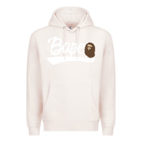 Pale Pink bape text Premium Hoodie - linhVisuals