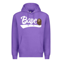 Purple bape text Premium Hoodie - linhVisuals