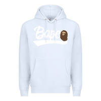 White bape text Premium Hoodie - linhVisuals