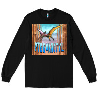 Black dinosaur pterodactyl Long Sleeve Tee - Artiststas