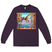 Plum dinosaur pterodactyl Long Sleeve Tee - Artiststas