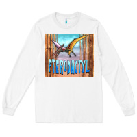 White dinosaur pterodactyl Long Sleeve Tee - Artiststas
