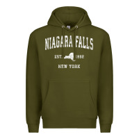 Army Green niagara falls new york ny vintage athletic sports design t shirt Premium Hoodie - linhVisuals