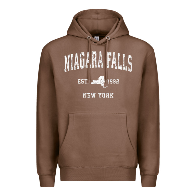 Niagara Falls New York Ny Vintage Athletic Sports Design T Shirt Premium Hoodie by linhVisuals | Teevron