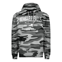 Slate Camo niagara falls new york ny vintage athletic sports design t shirt Premium Hoodie - linhVisuals