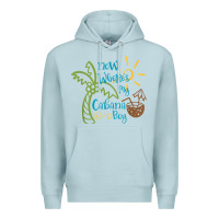 Blue Mist now where's my cabana boy, beach palm tree coconut t shirt Premium Hoodie - linhVisuals