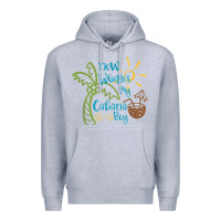 Heather Grey now where's my cabana boy, beach palm tree coconut t shirt Premium Hoodie - linhVisuals