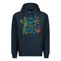 Navy now where's my cabana boy, beach palm tree coconut t shirt Premium Hoodie - linhVisuals