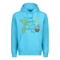 Ocean Blue now where's my cabana boy, beach palm tree coconut t shirt Premium Hoodie - linhVisuals