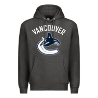Charcoal Heather canucks white Premium Hoodie - linhVisuals