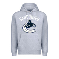 Heather Grey canucks white Premium Hoodie - linhVisuals