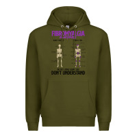 Army Green fibromyalgia awareness do not judge what you dont understand Premium Hoodie - linhVisuals