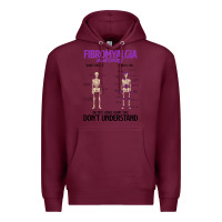 Burgundy fibromyalgia awareness do not judge what you dont understand Premium Hoodie - linhVisuals