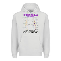 Dove Grey fibromyalgia awareness do not judge what you dont understand Premium Hoodie - linhVisuals