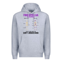 Heather Grey fibromyalgia awareness do not judge what you dont understand Premium Hoodie - linhVisuals