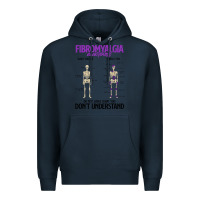 Navy fibromyalgia awareness do not judge what you dont understand Premium Hoodie - linhVisuals