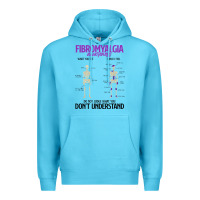 Ocean Blue fibromyalgia awareness do not judge what you dont understand Premium Hoodie - linhVisuals