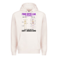 Pale Pink fibromyalgia awareness do not judge what you dont understand Premium Hoodie - linhVisuals