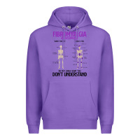 Purple fibromyalgia awareness do not judge what you dont understand Premium Hoodie - linhVisuals