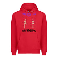 Red fibromyalgia awareness do not judge what you dont understand Premium Hoodie - linhVisuals