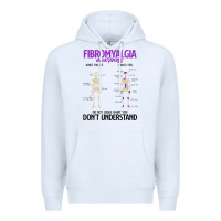 White fibromyalgia awareness do not judge what you dont understand Premium Hoodie - linhVisuals
