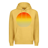 Antique Gold retro sunset Premium Hoodie - linhVisuals