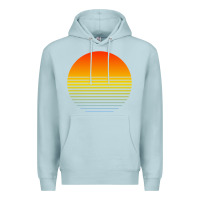 Blue Mist retro sunset Premium Hoodie - linhVisuals