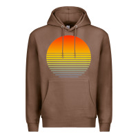 Chestnut retro sunset Premium Hoodie - linhVisuals