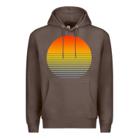 Coffee retro sunset Premium Hoodie - linhVisuals